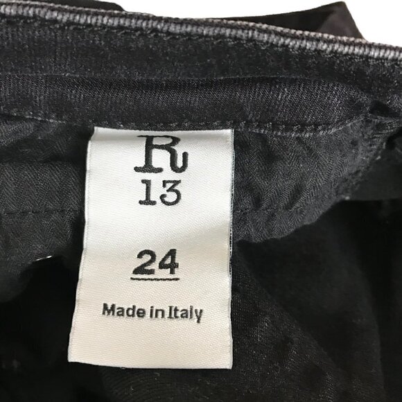 R13 Tailored Boy Skinny Black Jeans Size 24 - Picture 6 of 7